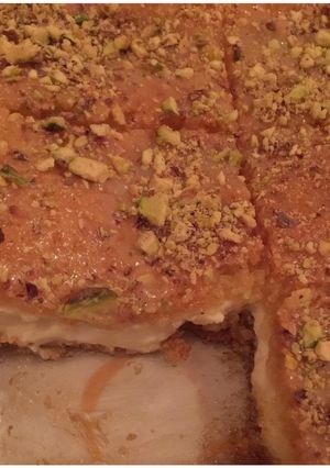 صورة لوصفة بسبوسة بالقشطة الطازجة