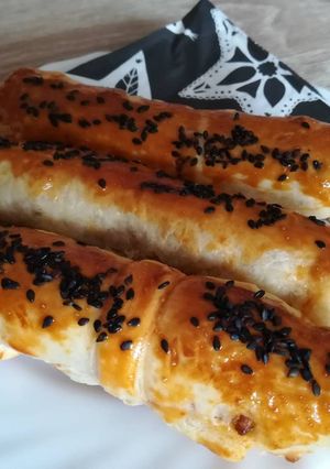 Virslis-uborkás leveles recept fotója