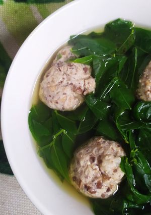 Hình của món Canh rau ngót nấu mọc healthy.