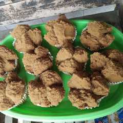 รูปของ Bolu kukus gula merah mekar tanpa mixer