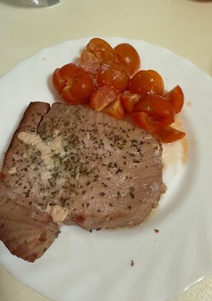 Una foto de Atún en la airfryer