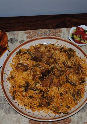 عکسی از دستور لوبیا پلو