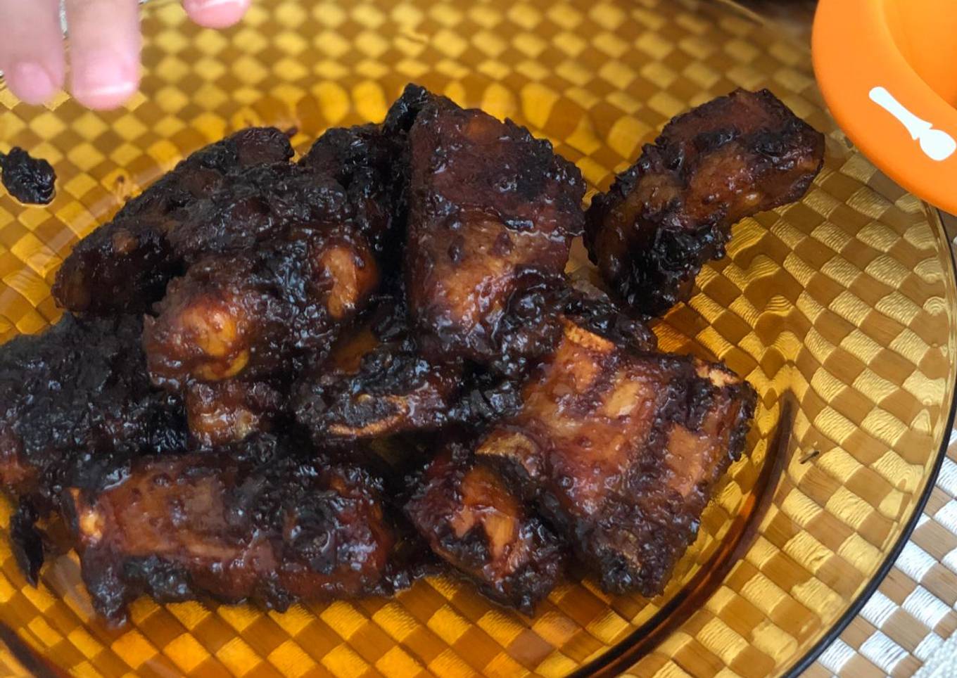 Iga babi bakar teflon