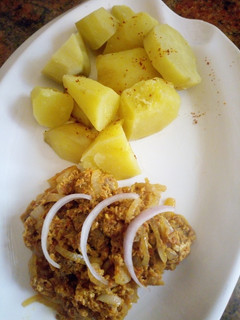 A picture of Sweet potato & egg sauce.