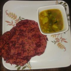 A picture of Beetroot Paratha.