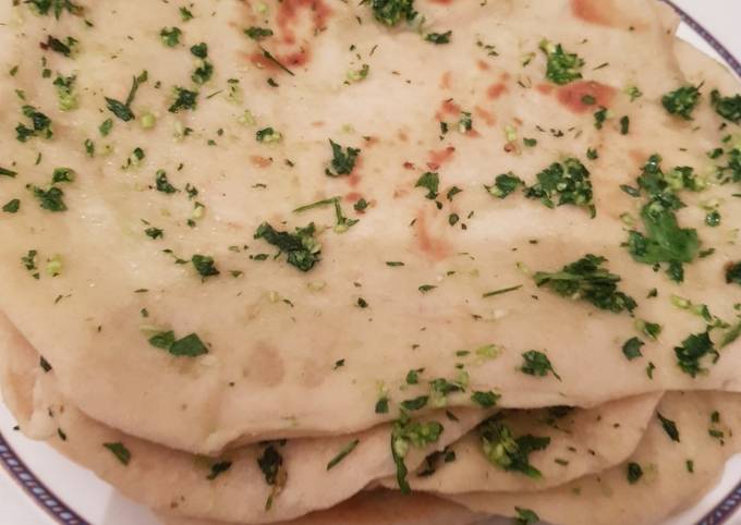 Homemade Garlic Parsley Naan Bread