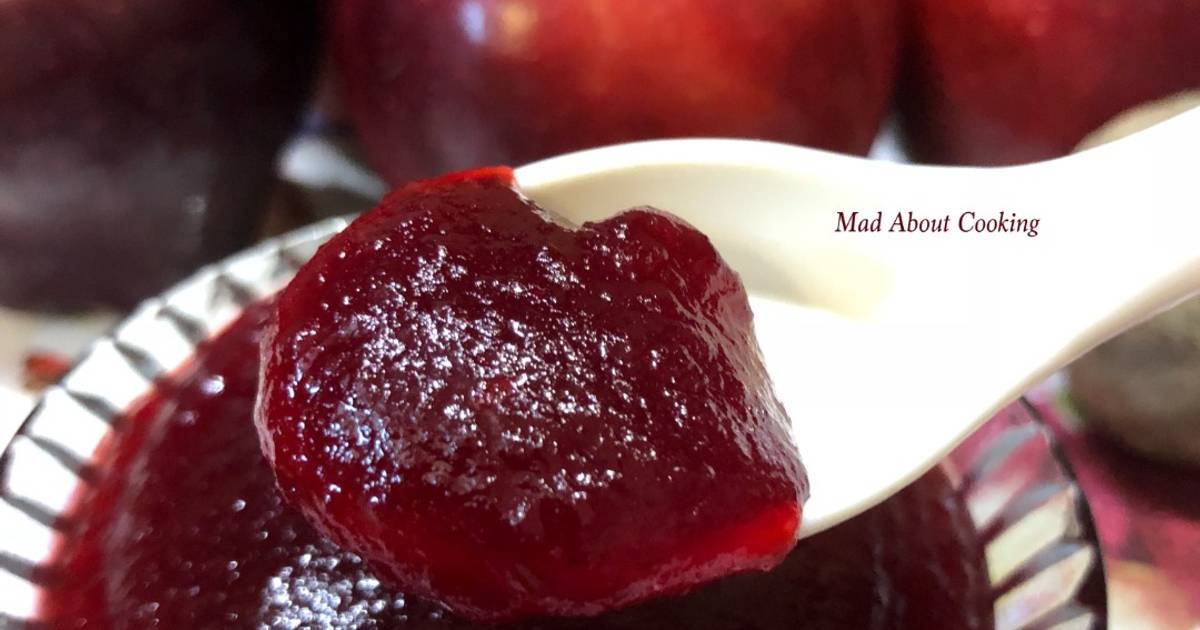 Beetroot Apple Jam Vegetable Fruit Relish Recipe by MadAboutCooking