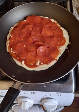 Una foto de Pizza