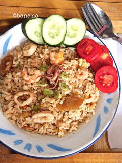 Foto resep Nasi goreng seafood
