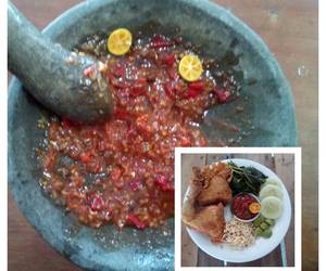 Resep mudah 46a* Sambel (ala) pecel lele lamongan Mantul Banget