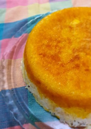 عکسی از دستور ته چین مرغ با دیگ سیب زمینی رنده شده
