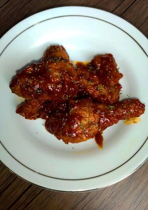 Foto resep Korean chicken spicy simple