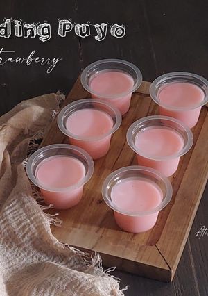 Foto resep Puding Puyo Strawberry