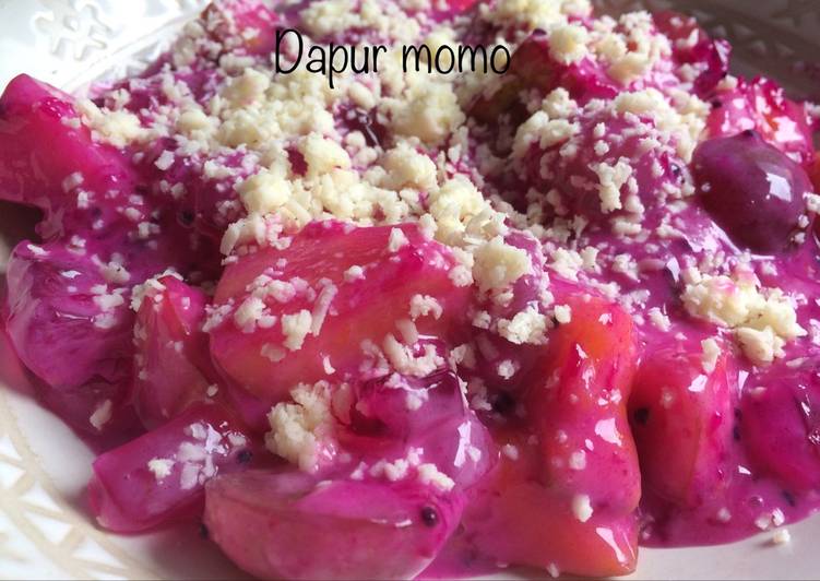 Resep masakan Salad buah kuah naga | Cara Membuat Salad buah kuah naga Yang Menggugah Selera