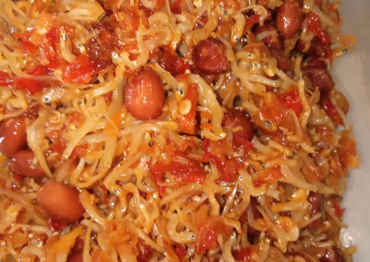 Resep Balado teri kacang | Bahan Membuat Balado teri kacang Yang Paling Enak