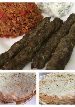 A picture of Baked Kofta and Kofta Arayes Platter.