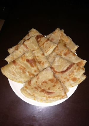 A picture of Soft coconut layered chapati.