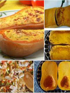 Una foto de Calabaza rellena
