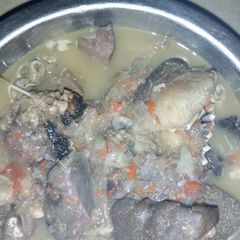 A picture of Goat meat pepper soup.