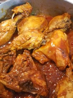 Una foto de Pollo en salsa BBQ