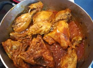 Una foto de Pollo en salsa BBQ