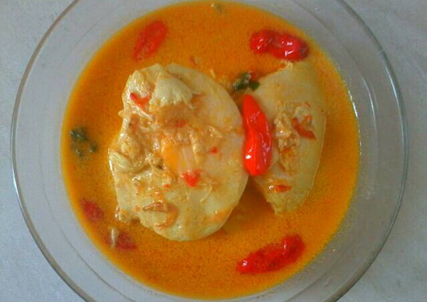 Telur Bebek Ceplok Santan