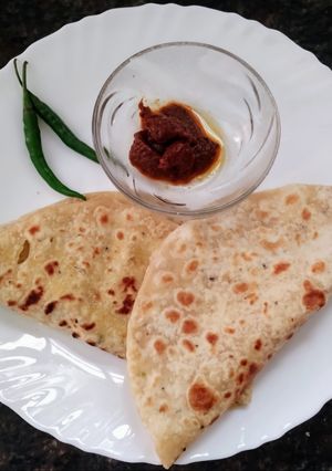 A picture of Sattu Paratha.