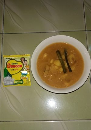 Foto resep Kolak singkong pisang kepok Gula merah susu