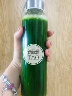 Hình của món Nước ép cải xoăn (kale)-dưa chuột-táo.