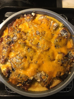 Una foto de Lasagna de Res y Plátanos Machos maduros