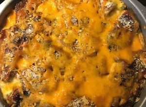 Una foto de Lasagna de Res y Plátanos Machos maduros