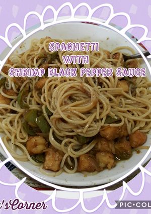 Foto resep Spaghetti Saus Udang Lada Hitam