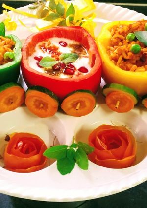 A picture of Tomato chilli pulav.