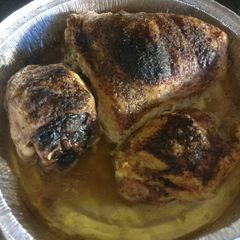 A picture of Toaster Oven Chicken w/ Pan-Dripping Gravy.