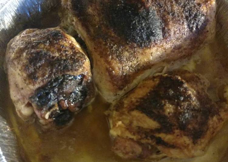 Recipe of Award-winning Toaster Oven Chicken w/ Pan-Dripping Gravy