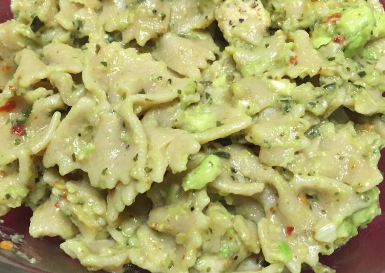 Simple Way to Make Speedy Avacado and basil farfalle