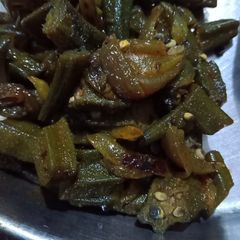 A picture of Chatpati bhindi.