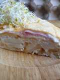 Tortilla rellena con Jamón y queso