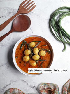 Foto resep Gulai kacang panjang telur puyuh