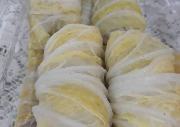 Daging giling bungkus sayur