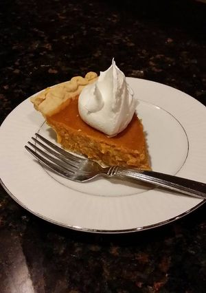 A picture of Brad's butternut squash pie.