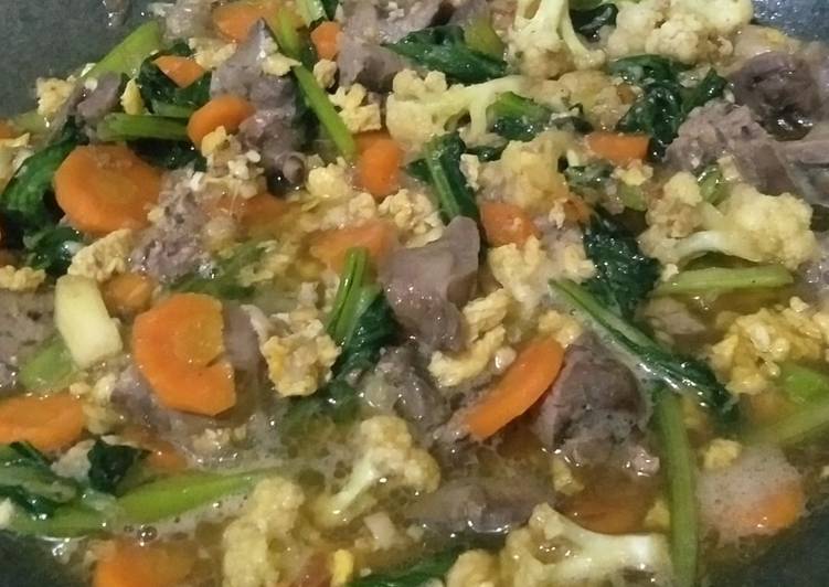 Resep Cap cay ati ampela Anti Gagal