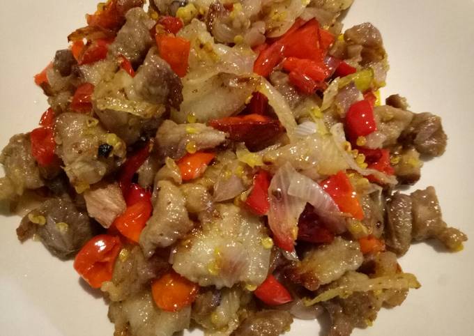 Resep Babi goreng cabe rawit gila Anti Gagal