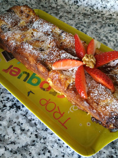 Una foto de Pudin de pan y leche condensada