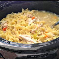 A picture of Crock Pot Chicken Noodle Soup.