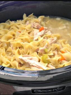 A picture of Crock Pot Chicken Noodle Soup.