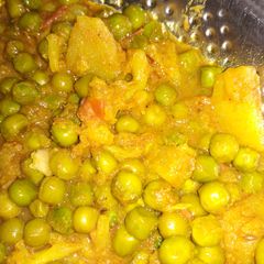 Green matar potato ki sabji A picture of Green matar potato ki sabji.