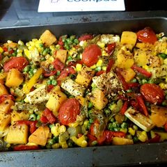 A picture of My Rainbow Veg feast.