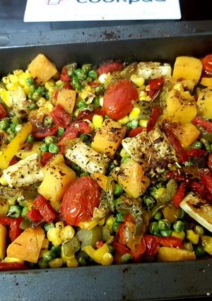 A picture of My Rainbow Veg feast.