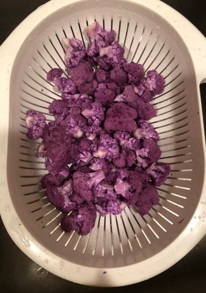 A picture of Roasted Rosemary Purple Cauliflower.